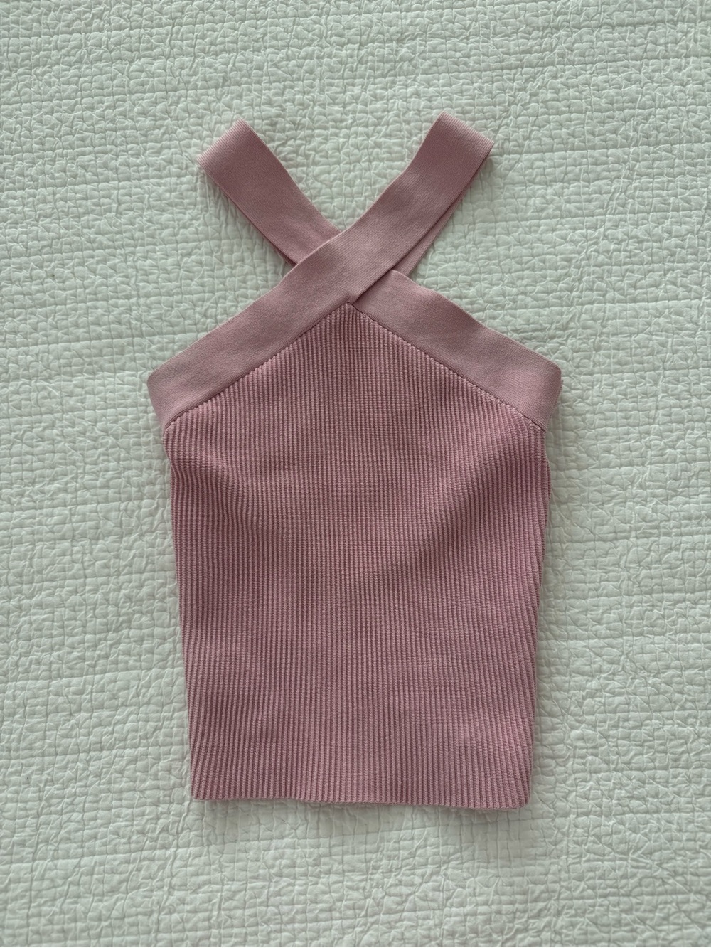 Aritzia Babaton Cross-Strap Ribbed Halter Top - Picture 2 of 4